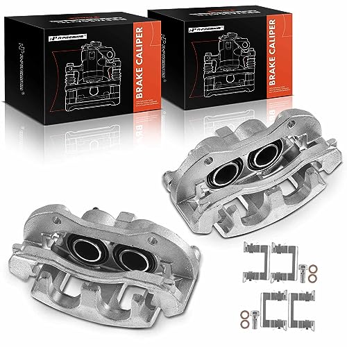 A-Premium Disc Brake Caliper Assembly with Bracket Compatible with Buick and Chevy Models - Lucerne 2006-2011, Impala 2006-2013, Impala Limited 2014-2016, Monte Carlo 2006-2007 - Front, 2-PC Set