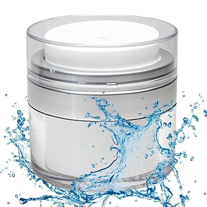 ZTOCOZ Press Cream Round Bottle Airless Pump Cosmetic Containers Vacuum Press Cream Jars Refillable Face Lotion Box for Lip Balms Eyeshadow Moisturizer Travel Makeup Skin (30ML JARS)-image-47