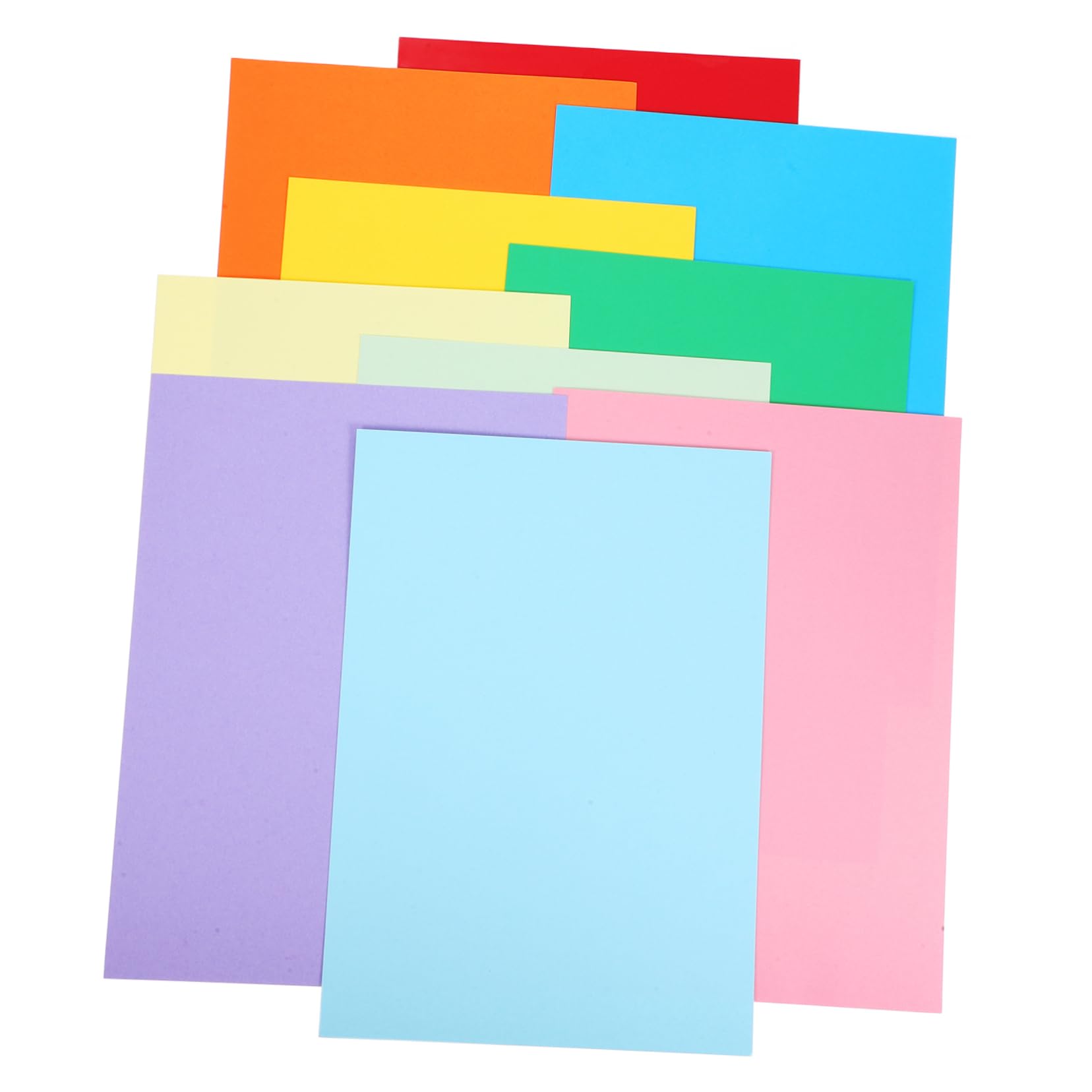 Farbiges Kartonpapier 50 Blatt aus Papier, Robust, Glatt, Zuschneidbar
