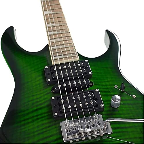 Image of VAULT RG1 Soloist Premium Basswood Electric Guitar (Green Burst, Indian Laurel Fretboard)