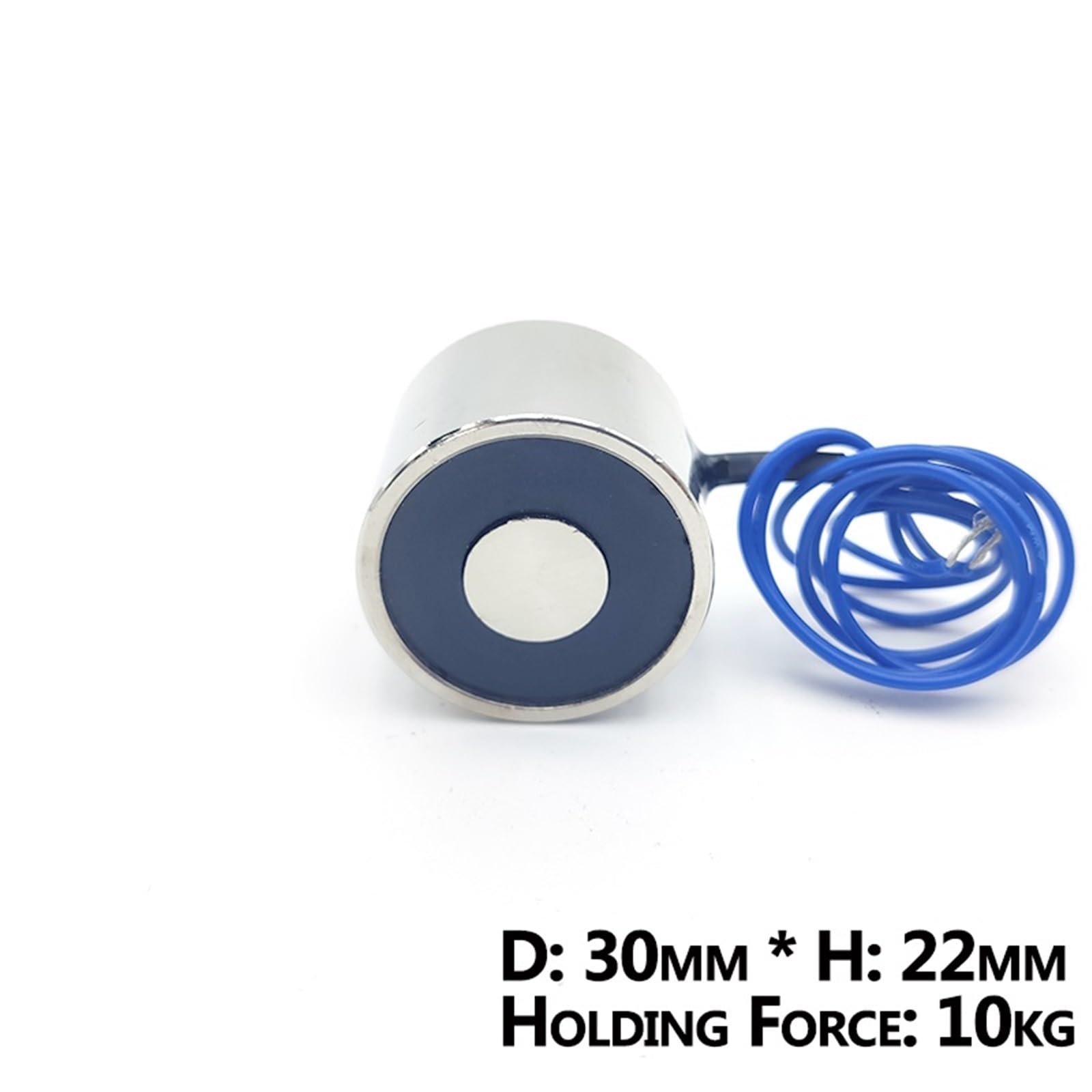 30/22 DC 12V Elettromagnete Cilindro Magneti Elettrici 10KG/100N Forte Solenoide Elettromagnetico Ventosa 1 Pz
