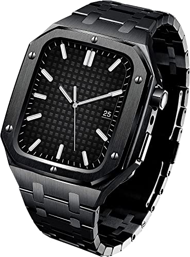 Boîtier de montre et bracelet Apple Watch 45mm en métal pour un style élégant en rendez-vous