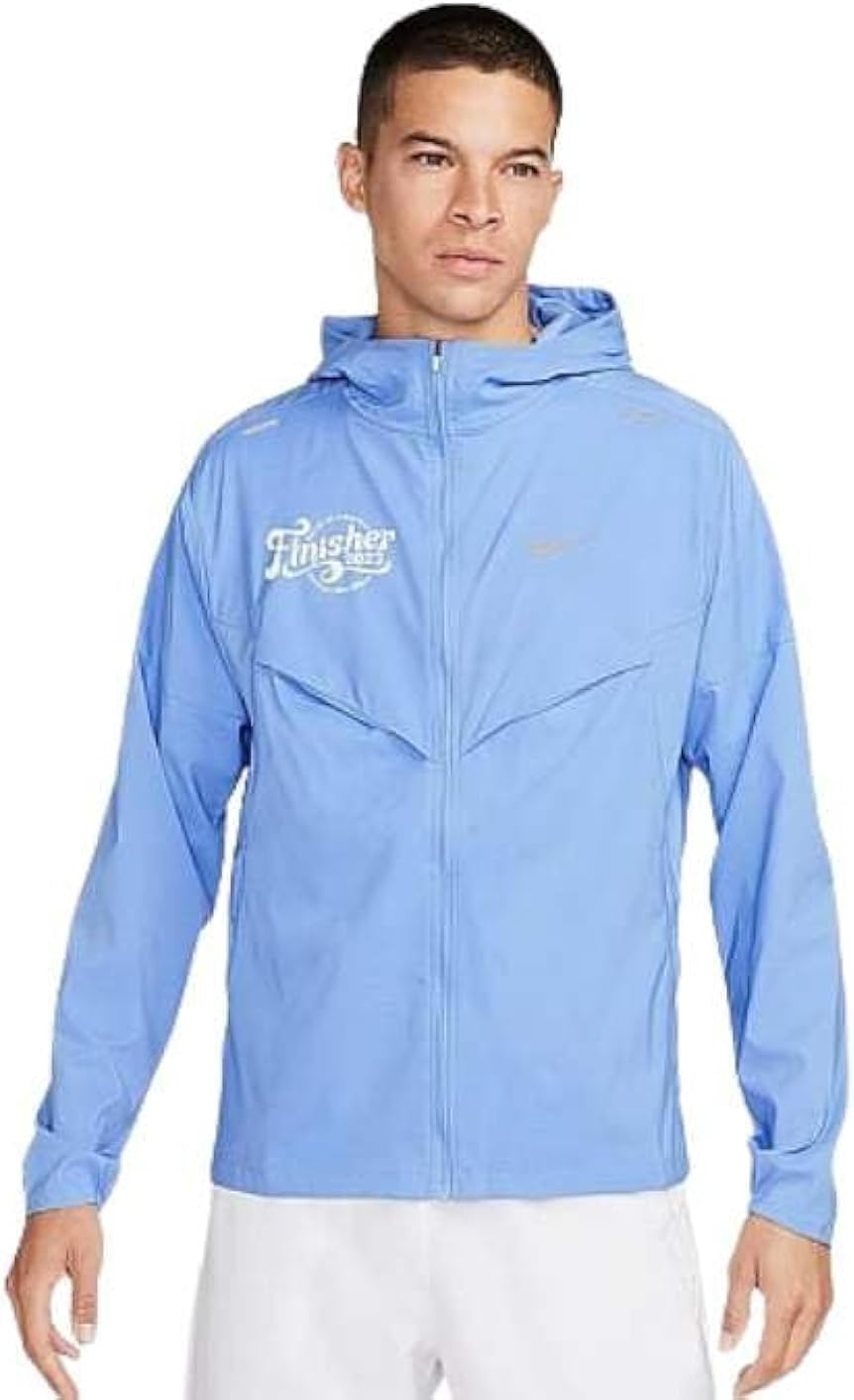Nike Men's Chicago Marathon 2023 Windrunner Repel Jacket (US, Alpha, Medium, Regular, Regular, Ligth Blue)