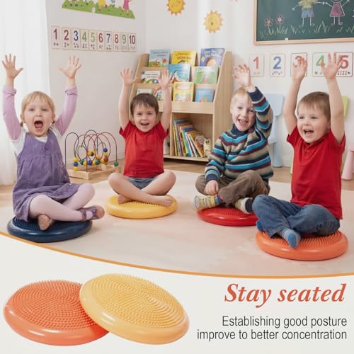 Image of Libima 4 Pcs Wiggle Seat for Kids Inflated Wobble Cushion
