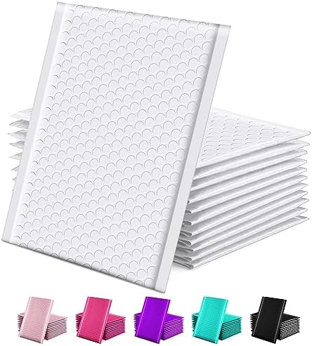 100 Pack #0 Size Bubble Mailers | 6x10 Inches Padded Envelopes | Poly Exterior, Bubble Lined | Perfect For Shipping Small Items