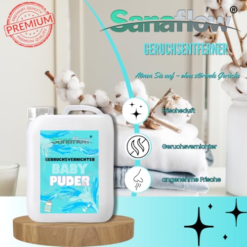 5L Geruchsspray gegen Tiergeruch – Babypuder, neutralisiert effektiv mit Duft