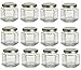 Nakpunar 12 pcs 4 oz Hexagon Glass Jars with Lids - 120 ml