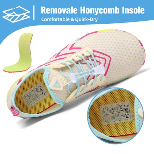 Image of Mishansha Water Shoes for Women Men, Quick-Dry Barefoot Swim Shoes with Drainage Holes, Lightweight Aqua Shoe for Beach Pool River Boating Yoga Walking