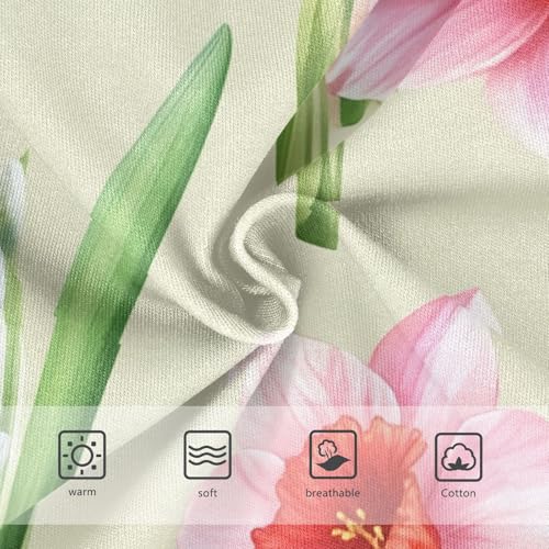 Cotton Girls Underwear Toddlers Watercolor Red Pink Daffodil Flowers Panties for Girl Stylish Briefs Girls Undies 2t3