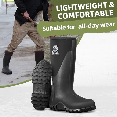Men's Waterproof Rubber Muck Rain and Work Boot – Durable 6mm Neoprene Insulated, Ideal for Fishing Hunting & Farming2