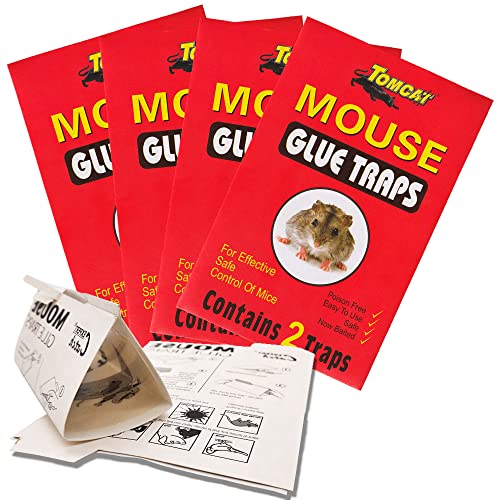 4 Trampas Adhesivas para Ratas y Ratones Profesional para Exterior e Interior Fácil de Usar, Trampa Ahuyentadora de Ratas y Ratones sin Veneno para Ratas Cover
