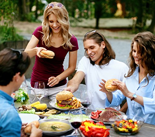 image for Wealers Stainless Steel Plates and Bowls Camping Set Small and Large D