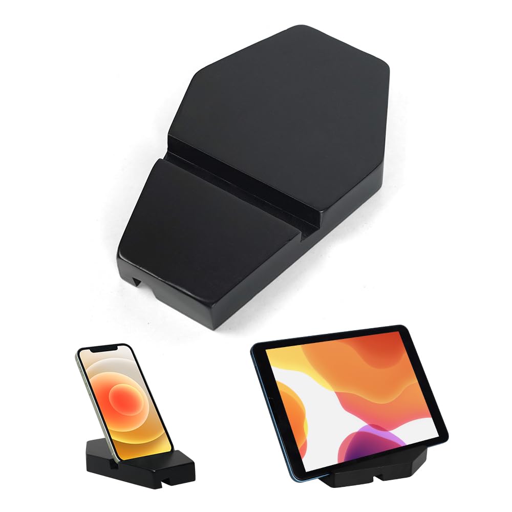 Coffin Phone Stand - Gothic Tablet Stand - Wooden Coffin Cell Phone Holder - Desk Tablet Holder Mobile Stand for iPhone iPad Tablets and Other Phones-Black
