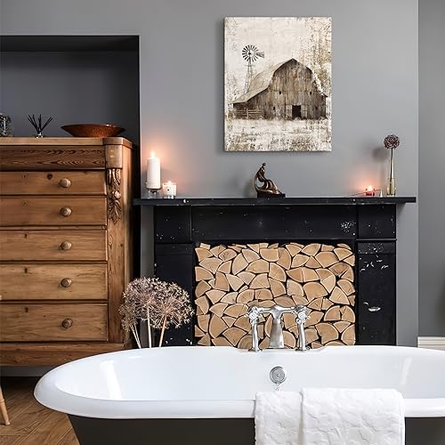 Luslya-Rustic-Old-Barn-Wall-Art-Canvas-Farmhouse-Windmill-Barn-Abstract-Painting-Wall-Decor-Framed-Posters-Home-for-Living-Room-Bedroom-Bathroom-Decoration-12×16-inch Luslya Rustic Old Barn Wall Art Canvas Farmhouse Windmill Barn Abstract Painting Wall Decor Framed Posters Home for Living Room Bedroom Bathroom Decoration 12×16 inch