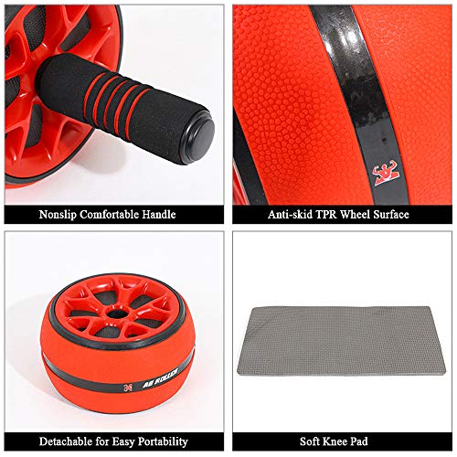 Honelife Roda de Rolo Abdominal com Joelheira Ginásio de Casa Equipamento de Exercício de Treinament