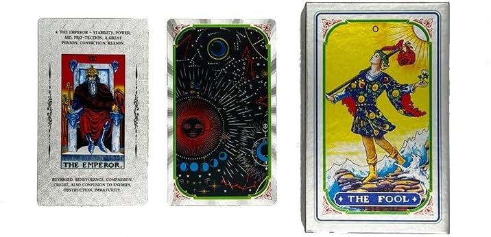 Gold Foil, Color Printed, PVC Waterproof Tarot Cards (Gold)