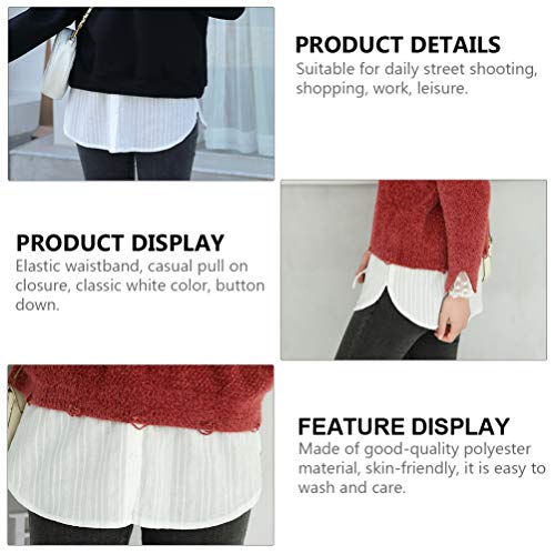 1 Unidade Saia Camisa Branca Extensor De Camisa De Camadas Femininas Extensores De Camisa Para Camad