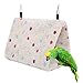 Hamac d'hiver chaud en peluche pour oiseaux, hamster, niche, cage à suspendre pour perroquet, perruche, cacatoès, conure (M)