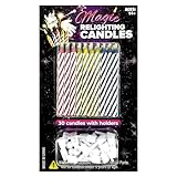 Laughing Smith Magic Relighting Candles - (30 pk) - Trick Happy Birthday Party Decorations for Cakes - Prank Celebration Candle - for Kids & Fun-Loving Adults