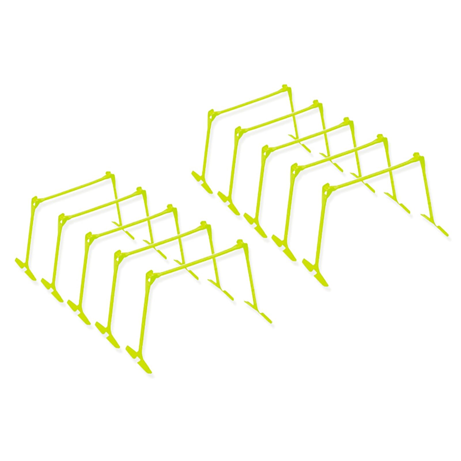 SRNSAEB Set of 5 10 15 20 Adjustable Speed Training Hurdles, Athletic Jumping Hurdles for Concrete Floor/Grassland, Speed Training Hurdles Football - Carry Bag Included(10pcs)