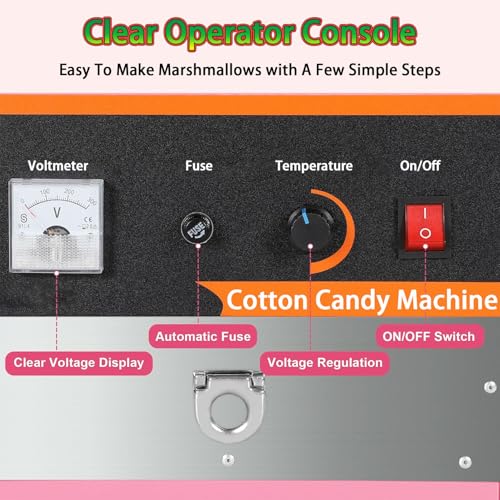 RayGenius Zuckerwatte-Maschine Kommerzielle Zuckerwatte-Maschine Gas Elektrische Zuckerwatte-Maschine Mit Edelstahl-Tablett FüR Geburtstage Partys Feiern. – Bild 7
