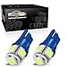 Partsam T10 LED Light Bulbs 194 168 175 2825 Lights Car Interior Dome Map Door Courtesy License Plate Light-2Pcs Ice Blue
