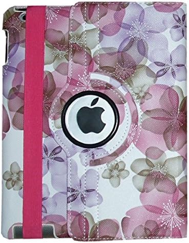 iPad 2 Case, iPad 3 Case, iPad 4 Case, JYtrend (R) Rotating Stand Smart Case Cover Magnetic Auto Wake Up/Sleep for iPad 2/3/4 A1395 A1396 A1397 A1403 A1416 A1430 A1458 A1459 A1460 (Pink Flower)
