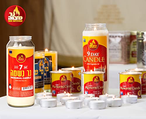 Scatola di 20 x 7 giorni Yartzeit Candela - Kosher...