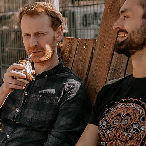 Mate Tee Set für Zwei Bio ● 2 Matebecher + 2 Bombillas + 300g Matetee + Zubereitungsanleitung