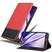 Produktbild Cadorabo Hülle für Samsung Galaxy Note 3 in ROT SCHWARZ  Handyhülle mit Magnetverschluss, Standfunktion und Kartenfach  Case Cover Schutzhülle Etui Tasche Book Klapp Style