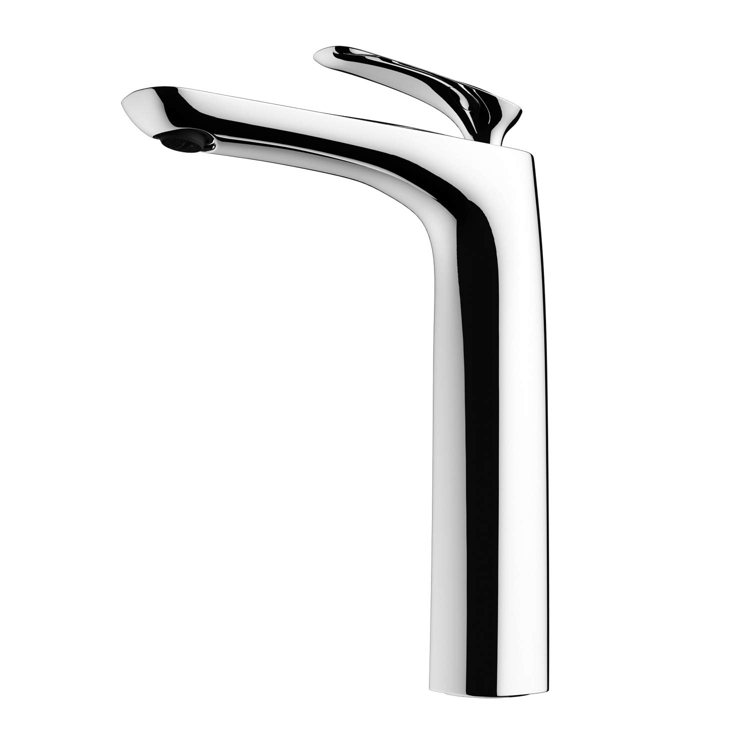 Durovin Bathrooms Monobloc Basin Mixer Tap - Lever Handle Chrome Plated Brass Bubbler Spout Sink Faucet -Counter Top Mount