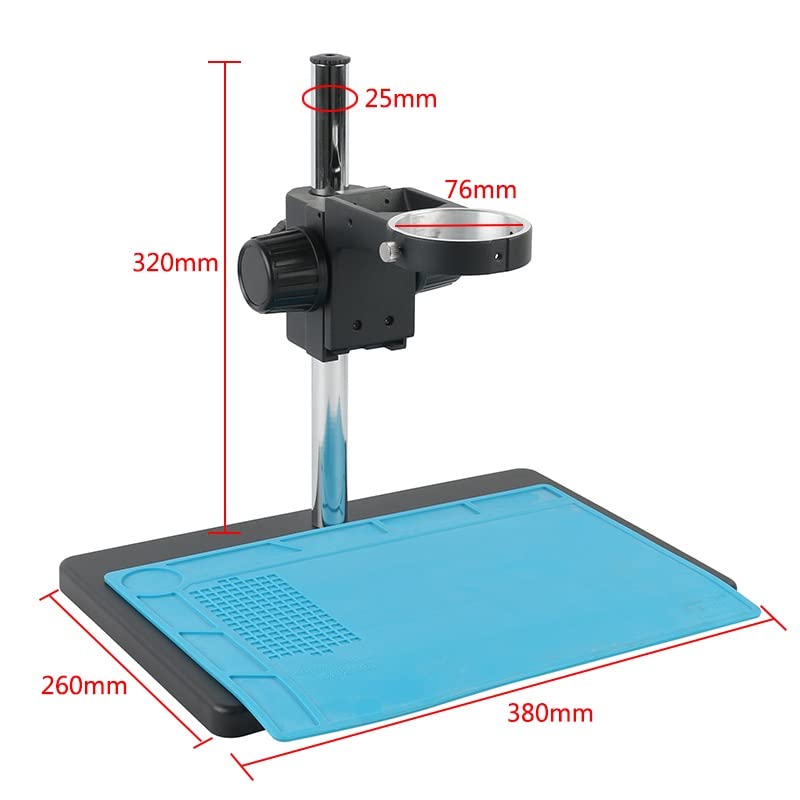 Microscope 7X-50X Magnification Continuous Zoom Binocular Industrial Stereo Microscope + 1.0X 0.5X 2.0X Barlow Objective Lens(F)