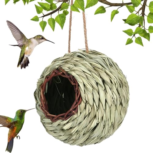 Nichoir oiseaux extérieur suspendu et décoration naturelle de balcon pour petit oiseau
