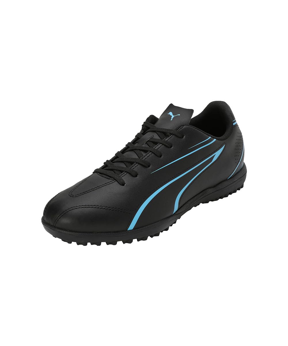 Puma Mens Vitoria TT Black-Luminous Blue Football Shoe - 7 UK (10748405) (B0CM9YV8NR) Amazon Price History, Amazon Price Tracker
