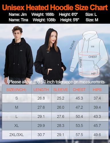 Sverlay RPS-028 Heated Hoodie For Women Men With Rechargeable Battery Pack 7.4V 10000Mah thumb #4