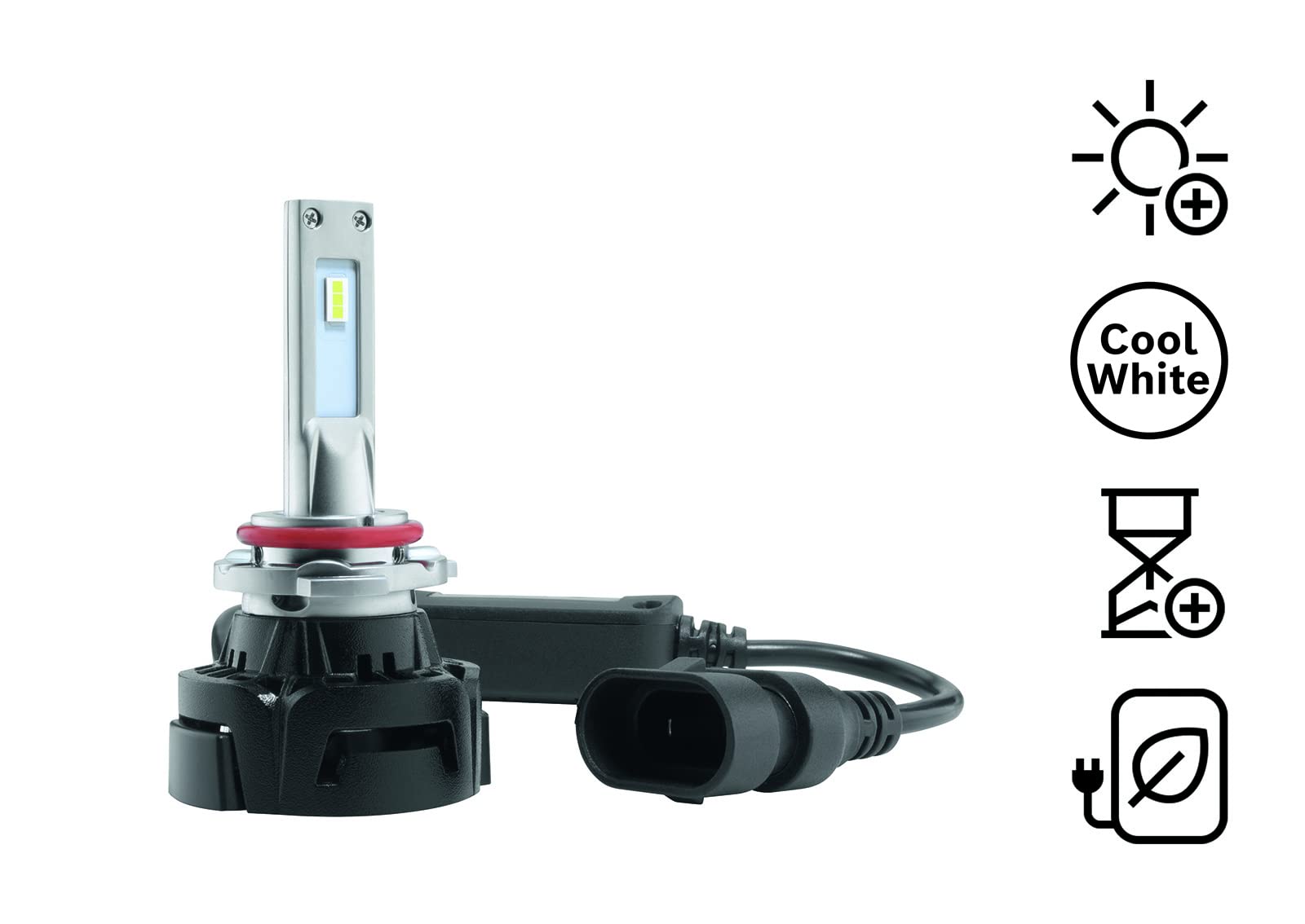Bosch ~HB4 LED Gigalight - faros delanteros para automóviles - 12 V 30 W, blanco frío 6000 K - juego de 2 bombillas LED - solo para uso todoterreno