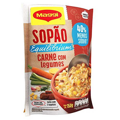 Maggi, Equilibrium, Sopão, Carne com Legumes, Sachê, 150g