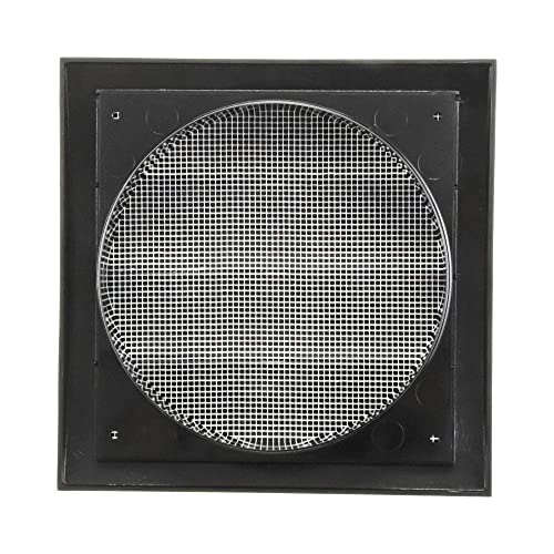 Black Exhaust Hood Vent 6'' Inch / 150 mm with Shutters, Built-in Guard Screen and Flange, Air Vent Cover with Flaps - Image 2