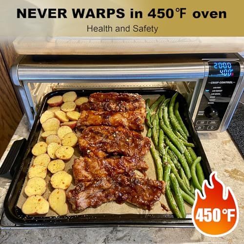 11 Inch Baking Pan, Baking Sheet for Ninja DCT451 DCT401 SP301 SP351 SP300 DT251 DT201 DT200 SP201 Air Fryer Oven, Cookie Sheets for Baking, Baking Tray for Ninja Foodi Air Fryer Accessories - Thumbnail 3