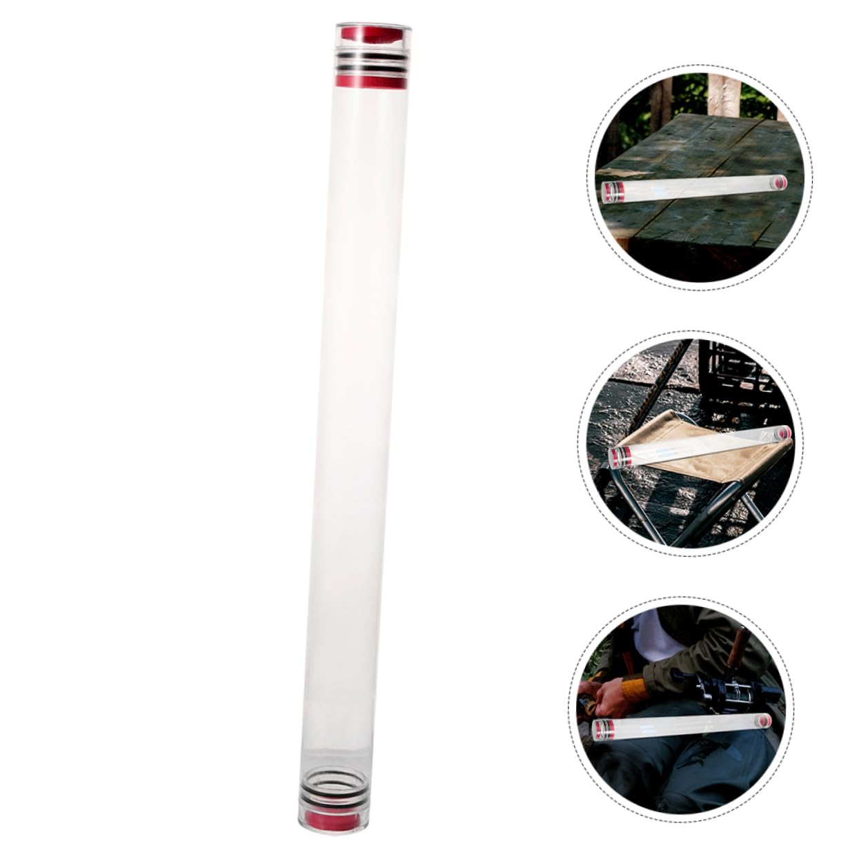 ibasenice 4 Juegos Flotador de Pesca Tubo con Bolsa Equipamiento de Pesca Duradero y para Hombres Hielo Ríos y Lagos