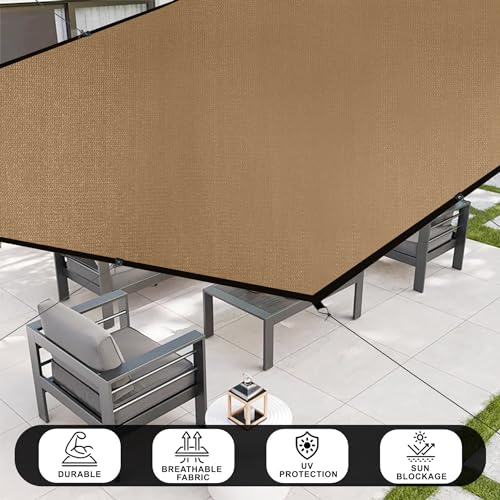 Image of Shalimar Multipurpose Shade Net /Green Net - 75% Sunblock (10 ft x 10 ft) | UV Stabilized & Heavy Duty | Ideal for Terrace, Lawn, Balcony & Greenhouse - Brown Color
