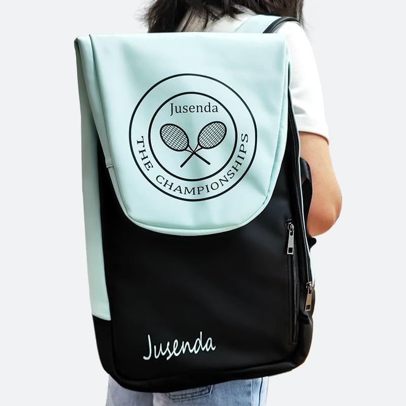 Miniatura 3 de Bolsa de tenis para mujer, mochila de tenis profesional para hombres para sostener 2 raquetas, mochila de raqueta de bádminton con zapato separado