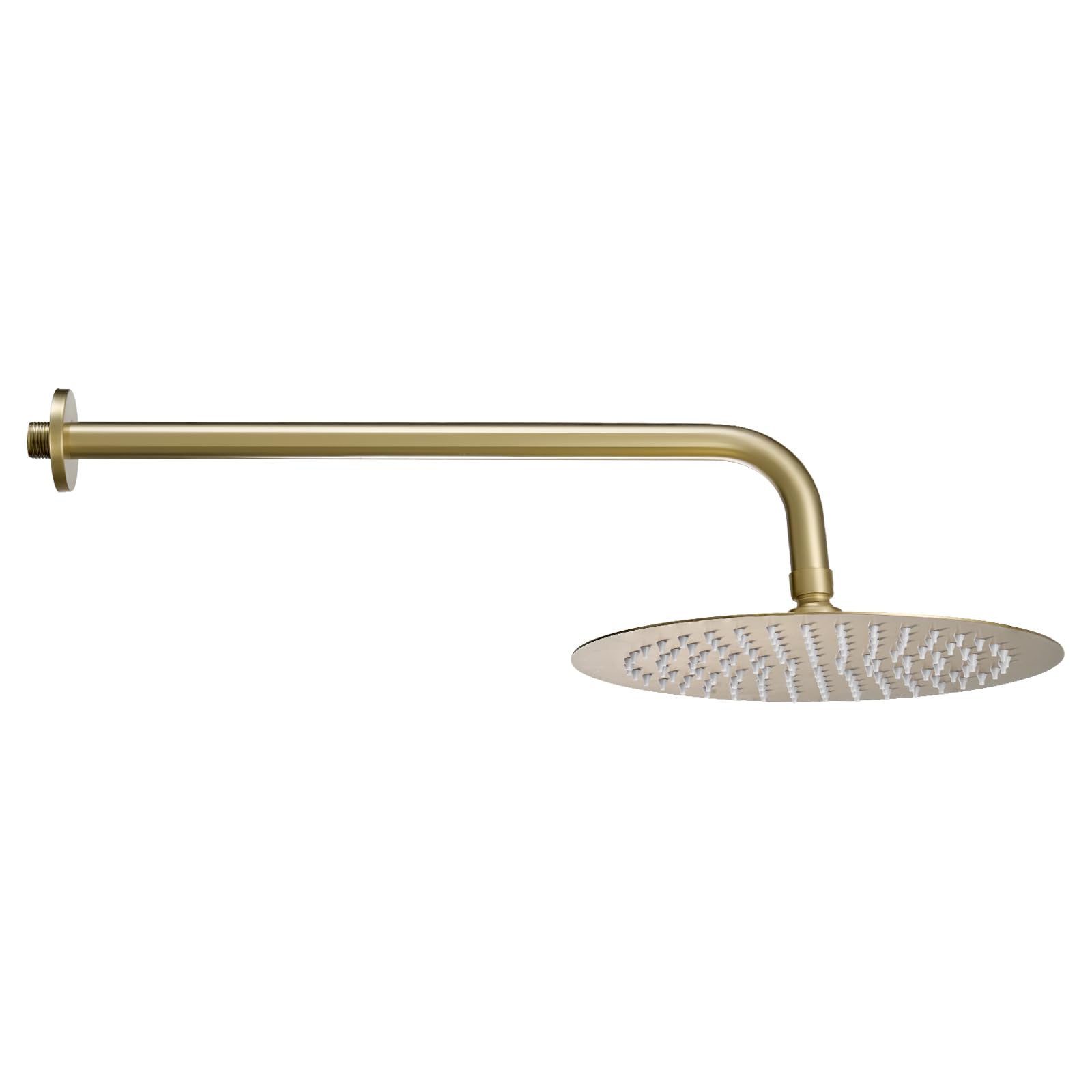 VEVOR Sistema Doccia a Pioggia per Bagno con Soffione Tondo 254 mm e Doccetta, Set di Rubinetti da Doccia a Parete, con Valvola in Ottone e Kit di Finitura, Rubinetto Doccia, Oro Spazzolato