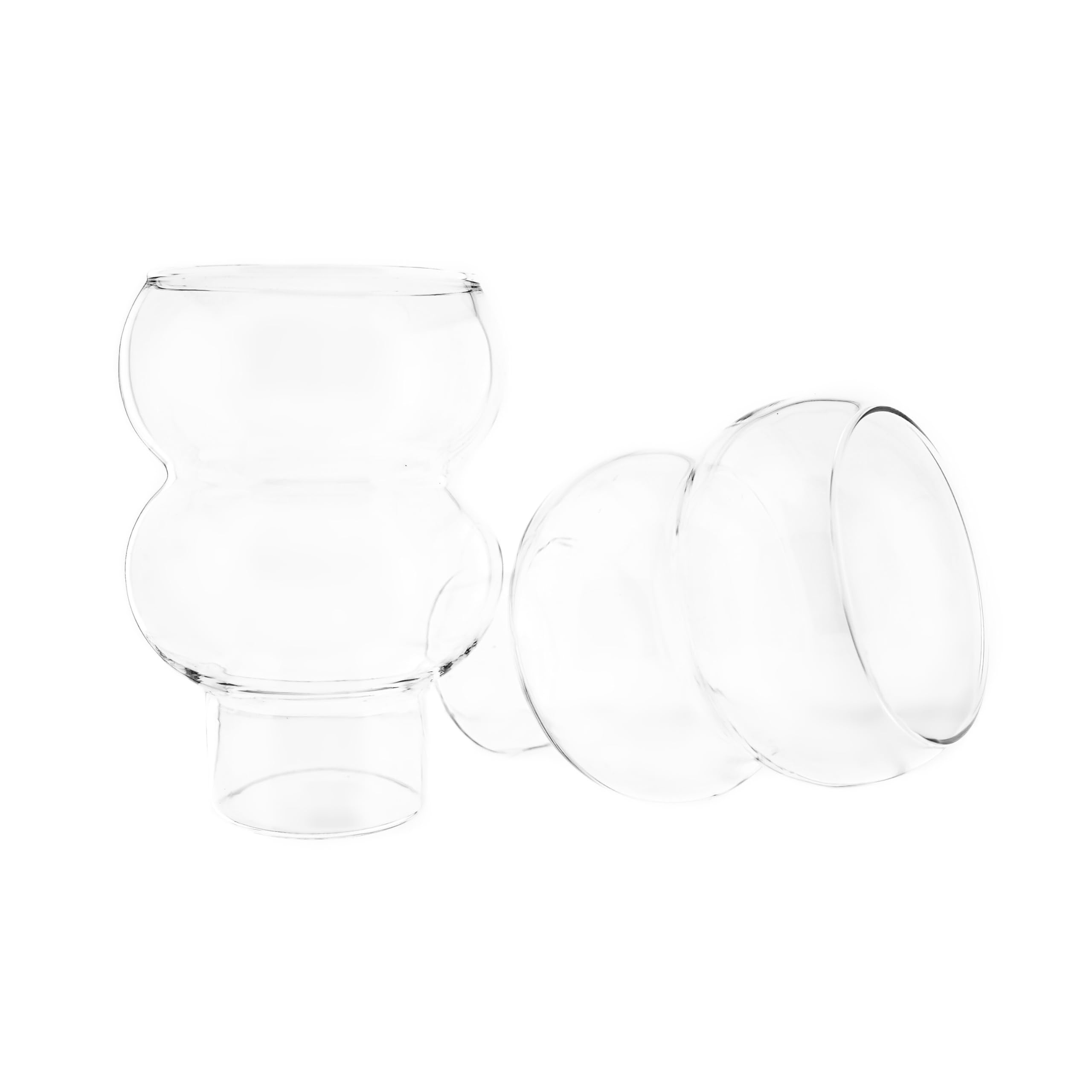 12er Trinkgläser-Set mit Bubble Design, 550 ml, Wassergläser, Transparent, Spülmaschinenfest