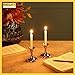Rely+ Silver Candle Holder Set of 2 - Decorative Taper Candle Stick Candle Holder Candlestick Holders for Taper Candles Home Decor Modern Easter Candle Holders for Dinner, Party