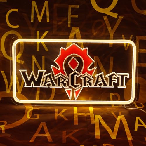 FRIFIN World Warcraft - Letreros de neón con logotipo de la horda, luces de neón de 15 pulgadas, regalos de Warcraft para sala de juegos, hogar, bar, cueva de hombre, niños, sala de estar, idea de FRIFIN World Warcraft - Letreros de neón con logotipo de la horda, luces de neón de 15 pulgadas, regalos de Warcraft para sala de juegos, hogar, bar, cueva de hombre, niños, sala de estar, idea de