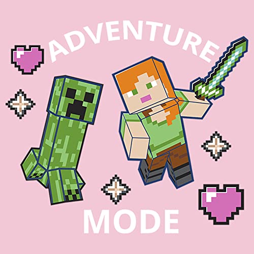 Girl's Minecraft Adventure Mode Alex and Creeper T-Shirt2