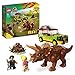 Produktbild LEGO 76959 Jurassic Park Triceratops-Forschung, Dinosaurier Spielzeug mit Figur und Auto zum Sammeln zum 30. Jubiläum