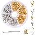 462 Pcs Lobster Claw Clasps for Jewelry Making Kit,Lobster Clasp Set with Open Jump Rings Connectors,Bracelet Making Kit for Jewellery DIY Craft with Jump Ring Opener and Tweezer