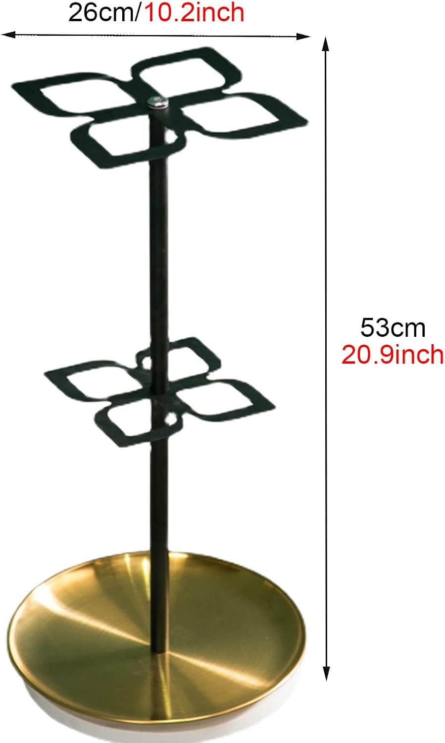 Stylish Umbrella Holder,Standing Space Saving Umbrellas Stand Rack with Drip Tray, Stable & Sturdy, Umbrella Organizer for Homes, Metal Four Leaf Clover Shape